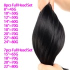 Clearance Clip In 100  Remy Human Hair Extensions Full Head Balayage Highlight