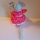 Vtg Russ Nylon Luv Pet Mouse 8  Red With Pink Hearts Valentine s Day