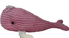 Handmade Pink Whale Chenille Baby Plush Textured Nursery Decor Pillow 15inch
