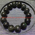 Natural 14mm Genuine Multicolor Gemstone Round Beads Elastic Bracelet 7-10  Aaa