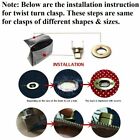 Buckle Hardware Closure Diy Handbag Bag Purse Turn Lock Twist Lock Iron Clasp