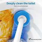 Disposable Toilet Brush Replaceable Heads Wall Mounted Holder Long Handle