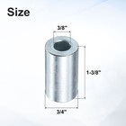 5 Pcs Galvanized Steel Spacer 3 8  Bore X 3 4  Od X 1-3 8  Length