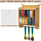 12 Karate Belt Display Rack trophy And Medal Display bamboo Dust Proof Wall-m   