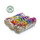 Floral White Sage Smudge Sticks With Flowers 3 Pack For Cleansing Home    