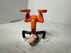 Vintage Disney Goofy Orange Suit Exercising Plastic Figure 2 5    Handstand