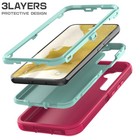 For Samsung Galaxy S22 Hybrid Shockproof Rugged Case Hard Cover   Tempered Glass