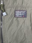 Vtg U s  Expedition Men s Reversible Full Zip Olive Green Gray Vest Sz Large