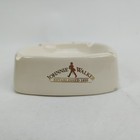 Johnnie Walker Established 1820 Scotch Whisky Ceramic Ashtray Gold Lettering Vtg