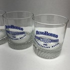 6- Reno Rodeo 86 Clear Bar Cocktail Glass John Ascuaga s Nugget Casino Sparks Nv