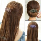 Flower Hair Clip Barrette Crystal Rhinestone Wedding Party Jewelry Hairpins Gift