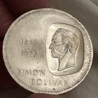 Venezuela  1973 10 Bolivars Silver Coin Choice Bu B16