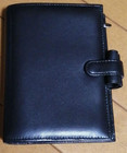 Filofax Mayfair Pocket Size 6-ring Organizer Black Lambskin Leather Planner Gift