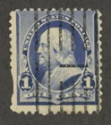 Us Scott  219  Lot Of 14 1 Cent Franklins Dull Blue Used As Shown