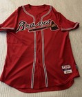 Kyle Farnsworth Atlanta Braves Game Used Worn Jersey Red 2010 Mlb Coa