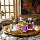4 Pack Crystal Perfume Bottle Set In 4 Unique Designs  Empty Refillable Bottles