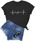  Women Coffee Graphic Cute T Shirts Funny Ideas Large Black