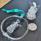 Vintage Clear Glass Angel Figurine Hanging Ornament Celestial Faith Remembrance