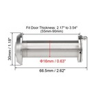 220-degree Door Viewer Peephole For 55-90mm Doors  Brushed Satin Chrome Finish