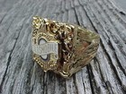 Oldsmobile Lansing Crest   gold Nugget  Chrome Ring  8 Nos Hi- Quality Class