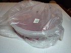 New Tupperware Pie Cupcake Keeper Taker 12in Round Container Clear W  Berry Seal