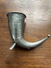 Set Of 5 Vintage Hand Cast Norwegian Pewter Viking Horn Shot Glasses