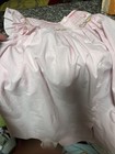 Girls Dress Size 4 White Sleeveless Pink Floral Sheer Overlay Ribbon Easter Vtg