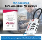 Forge Tsa Approved Luggage Lock Travel Combination Suitcase Padlock 3digit Reset