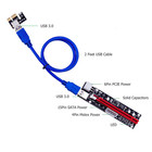 Pci-e 1x To 16x Powered Usb3 0 Gpu Riser Extender Adapter Card Board Cable