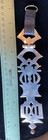 Vintage African Taureg Veil Weight  Engraved Metal Pendant Estate Sale Find