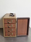 Vintage 1950s Stereo Realist 3d Kit  Tweed 4-drawer Slide Case  Bakelite Red But
