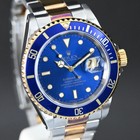 Rolex Vintage 16613 Two Tone Submariner Date Watch 40 Mm  good   100  Original 