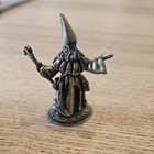 Vintage 1988 Hudson Fine Pewter  4673  Wizard Figurine With Gem 