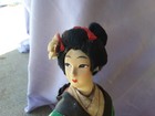 Vintage Japanese Hand-painted Cloth Geisha Doll Figure Asian Decor Woman Collect