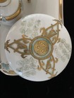Vintage 4 Pcs Pickard China Vanity  dresser Set Hand Painted Gold Trim Euc