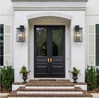 2-pack Trevot 3-light 22 5 In  Large Black Outdoor Wall Lantern Sconce