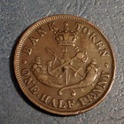 1857 Bank Of Upper Canada Half Penny - Free Us Shipping