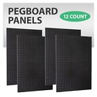 Wallpeg Case Of 12 Ea  24  X 32   Black Pegboard Panels 1 4  Hole Polypropelene 