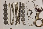 3lb   Gold Tone Vintage Costume Jewelry Lot All Wearable 126 Pieces