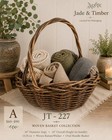 7 Woven Basket Collection Willow Cane Bamboo Rustic Gathering Decor Jt-227
