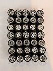Hot Wheels Diecast Wheels   Rubber Tires  10 Sets  1 64 Real Riders Silver  2