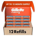 Gillette Fusion 5 Razor Blade Refill 12 Cartridges   Sealed   Free Shipping 