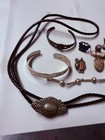 Collection Lot Great Vintage Native Style Sterling Silver Jewelry - N11