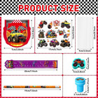144 Pcs Monster Truck Party Favors Truck Party Supplies School Stationery Set No