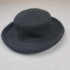 Vintage Bretton Style Hat Womens Black Water Repellent Bow Accent Usa Made 80s 