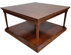 Vintage Hr Mid-century Style Modern Directoire Square Mahogany Coffee Table