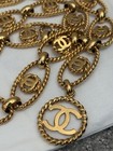 Authentic Chanel Cc Gold Chain Cc Logo Belt Necklace