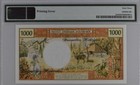 New Hebrides  vanuatu  1000 Francs Nd 1980  P20c Cu   Pmg 63   Error
