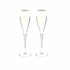 Cathy s Concepts Personalized Gold Rim Champagne Flutes  set Of 2   Letter X