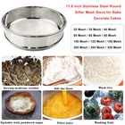 20-300 Fine Mesh Flour Sifter Baking Strainer Stainless Steel Sieve Meshes
